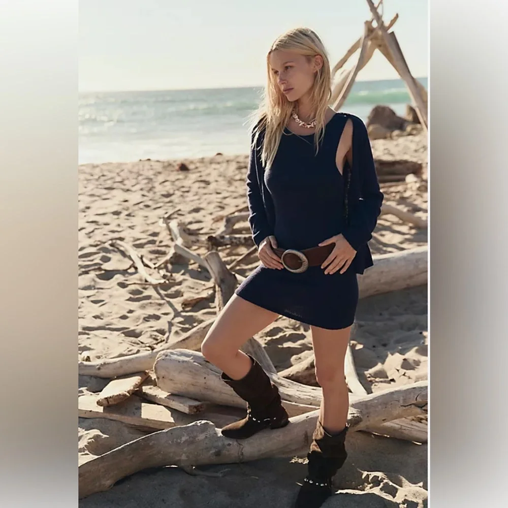 SET - Free People Sadie Sweater Mini Dress & Cardigan